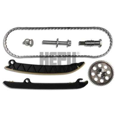 Immagine di HEPU 21 0362 Kit Catena distribuzione con ingranaggio albero a camme, paraolio gomiti bulloni/viti dentata, chiusa