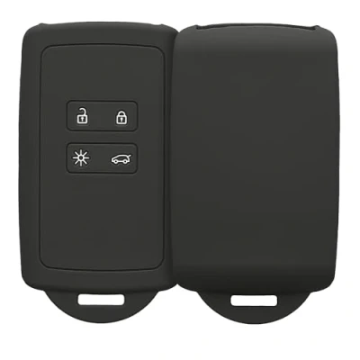 Immagine di kwmobile Custodia Compatibile con Renault 4 tasti Smart Key (solo Keyless Go) Cover Chiavi Auto Protezione Copri Telecomando Chiave Copertura nero matt