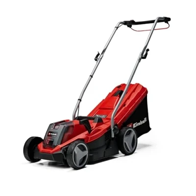 Immagine di Einhell GE CM 18/33 Li Kit (1x4,0Ah) Tagliaerba a batteria Power X Change (18 V, 4,0 Ah, taglio 33 cm, raccolta 30 L, ruote ant. 150 mm, post. 180 incl. da 4 Ah e caricabatteria)