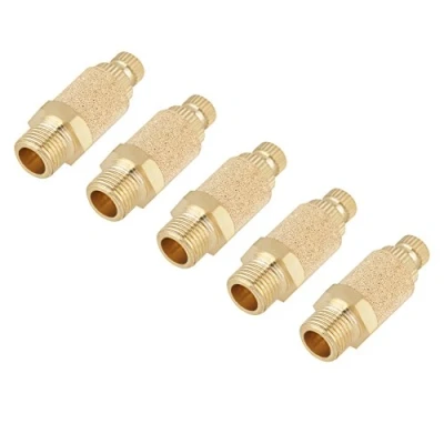 Immagine di 5PCS/Set 1/8 BSP valvola regolabile pneumatico marmitta silenziatore rumore di scarico filo piatto testa flusso d&#039; aria velocità
