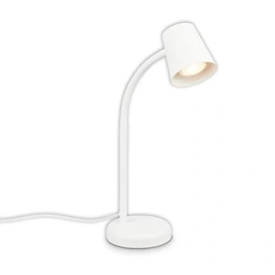 Immagine di BRILONER Abat jour da comodino, lampada scrivania orientabile, scrivania, tavolo GU10 con interruttore a cavo, lettura, bianca