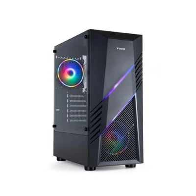 Immagine di TOOQ TQGCC102 B Case da gaming mid tower ATX/Micro ATX/Mini ITX “BIOHAZARD, vetro temperato, pannello frontale con RGB, colore nero