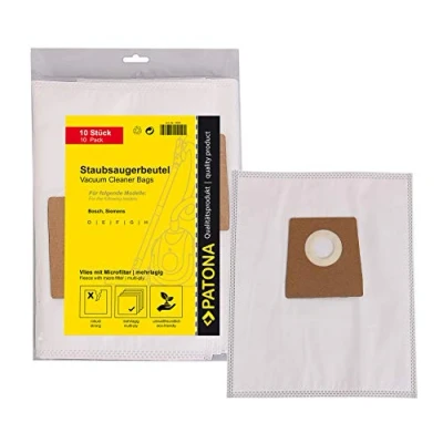 Immagine di PATONA 10x Sacchetti per Aspirapolvere Compatibile con Bosch Org. Typ D E F G H BBS BBZ BSA BSG