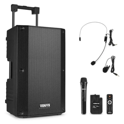 Immagine di Portable speaker met Bluetooth Vonyx VSA500 BP draadloze microfoon en headset 800W