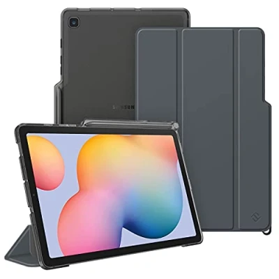 Immagine di FINTIE Custodia per Samsung Galaxy Tab S6 Lite 10.4&#039;&#039; 2024/2022/2020 con S Pen Holder, Sottile Leggero Case Posteriore Trasparente Cover Auto Sveglia/Sonno, Spazio Grigio