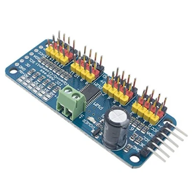 Immagine di iHaospace PCA9685 Unità PWM Servo Driver a 16 canali e 12 bit, per Arduino Raspberry Pi, IIC Interface Shield 1 x