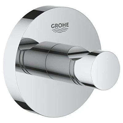 Immagine di GROHE Essentials gancio per accappatoio (gancio robusto, finitura cromata resistente e facile da pulire, montare), cromato, 40364001