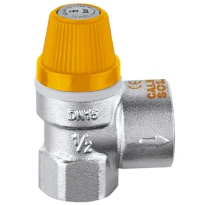 Immagine di 253048 Valvola di sicurezza per impianti solari 1/2&quot; F x 3/4&quot; 8 bar CALEFFI