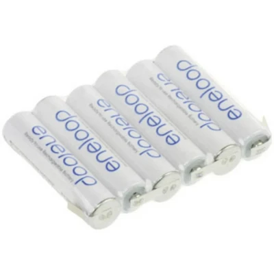 Immagine di Pacco batteria 6x Ministilo (AAA) Panasonic eneloop Reihe F1x6 linguette a saldare U NiMH 7.2 V 750 mAh