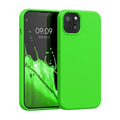 Immagine di kwmobile Custodia Compatibile con Apple iPhone 13 Cover Back Case per Smartphone in Silicone TPU Protezione Gommata verde lime