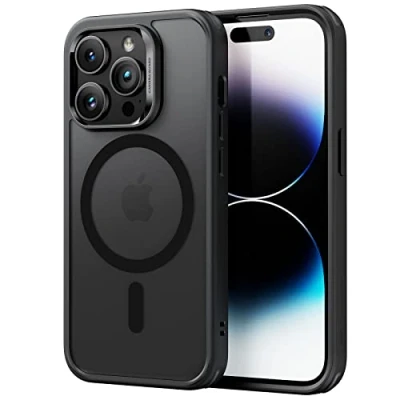 Immagine di ESR Cover per iPhone 14 PRO, ​​Compatibile con Magsafe, Custodia Magnetica Trasparente HaloLock, Protezione Antiurto di Livello Militare, Retro Resistente ai Graffi, Nero