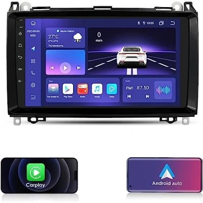 Immagine di Bluetooth Car Radio per Mercedes W906 Sprinter/V Class W639/Vito/Viano/B Classe W245 B160 B170 B180 B200/A W169 A150 A160 A170 A180 A200 con Display Meteo Carplay Auto Android (4GB+32GB)