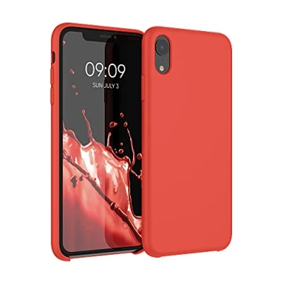 Immagine di kwmobile Cover per Apple iPhone XR Custodia Back Case Smartphone in Silicone TPU Protezione Gommata rosso