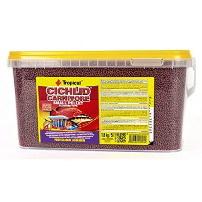 Immagine di CICHLID CARNIVORE SMAll PELLET 5L / 1,8kg Mangime ad alto contenuto proteico con astaxantina per piccoli ciclidi