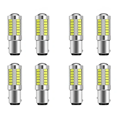 Immagine di Censous 8 lampadine a LED super luminose 1157 P21/5W BAY15D con chipset 33SMD 5730