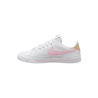 Immagine di Nike Sportswear Court Legacy Unisex Sneakers basse per bambini, Taglia: 36, White/pink foam sesame honeydew Pelle