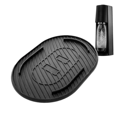 Immagine di Mixcover tappetino in silicone nero compatibile con SodaStream Terra, scolapiatti, sottopentola Terra antiscivolo