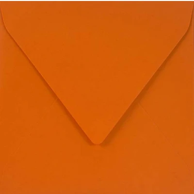Immagine di Netuno 100x busta quadrata colorata arancione 155 x mm 115g Sirio Color arancio lettera bella per feste di compleanno matrimonio Natale biglietti inviti nozze orange envelope