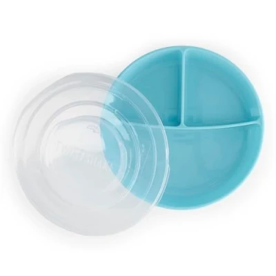 Immagine di Twistshake Piatto con divisorio blu pastello