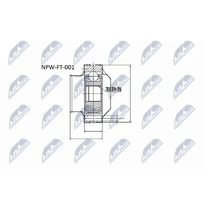 Immagine di Kit giunti, Semiasse NTY NPW FT 001