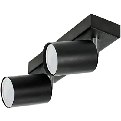 Immagine di Adviti DOA SP 2, Faretti Led da Soffitto Orientabili max. 2x50W, IP20, GU10 (Lampadina Acquistata Separatamente) (Nero)