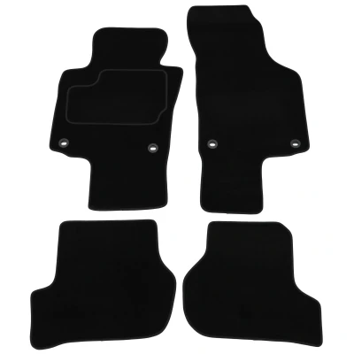 Immagine di MAMMOOTH A041 SKO65 PRM 01 Set tappetino Tessile anteriore e posteriore 4 nero Su misura SKODA: Octavia 2 Combi