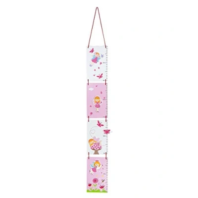 Immagine di Mousehouse Gifts Metri da Parete Righello di Altezza Grafico Crescita in Legno Bianco e Rosa a Tema Fata per Camera Letto o Stanza dei Bambini