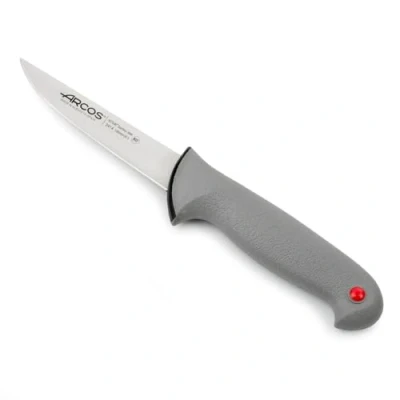 Immagine di Arcos Serie Colour Proof Coltello Scannare Macellaio Lama Acciaio Inossidabile Nitrum 130 mm Manico Polipropilene Coperto da Elastomer Colore Nero