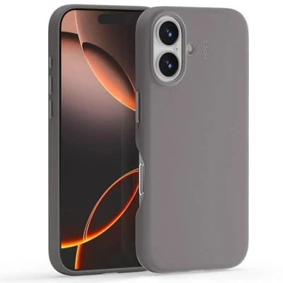 Immagine di MOFT Custodia per iPhone 16 Plus, MOVAS Pelle Vegetale Magnetica Compatibile con MagSafe, Tocco Morbido, Conservazione dei Colori, Resistente alle Macchie, Facile da Pulire (Taupe)