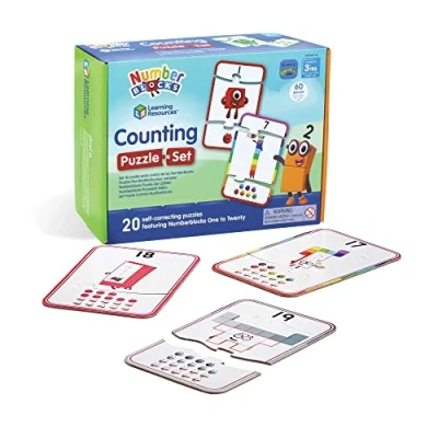 Immagine di Learning Resources Set, Impara 1 Numberblocks, contare, 20 didattici in Una Confezione, Puzzle a 3 Pezzi, dai Anni avanti, Multicolore, HM95401 UK