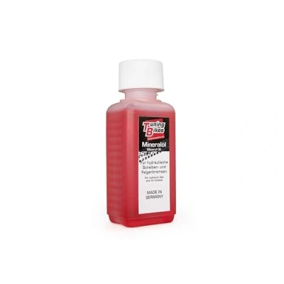 Immagine di TB di olio minerale/liquido freno/olio idraulico per freni Shimano bicicletta, set sfiato 100 ml più operazioni dei a disco idraulici rosso