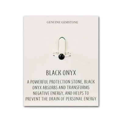 Immagine di Philip Jones Anello regolabile in onice nero con biglietto preventivo