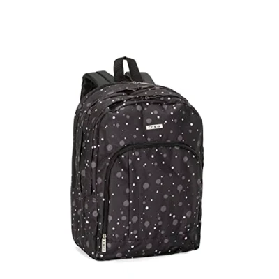 Immagine di Comix Zaino Dots Scuola Media, Elementare e Superiore per Bambini Ragazzi, con Schienale Imbottito Rinforzato, Spallacci Regolabili Vano Principale + Tasca Frontale Zip cm 32x21x43h