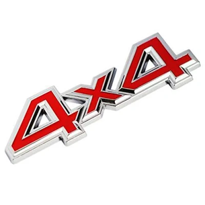 Immagine di 1 Pz Metallo 3D 4X4 Auto a quattro ruote Car Sticker Distintivo Dell&#039;emblema (Rosso #Argento)