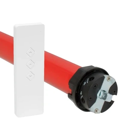 Immagine di SuperRollo Motore Radio per tapparelle RM20MMB (SW60, 20 NM), con Telecomando, Tubolare Controllo Radio, Superficie Fino a 6,5 m² (tapparelle Max. 40 kg), Set Completo