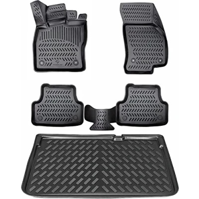 Immagine di ELMASLINE Set di tappetini in gomma 3D e vasca per bagagliaio BMW Serie 2 Active Tourer dal 2022 (U06), accessori
