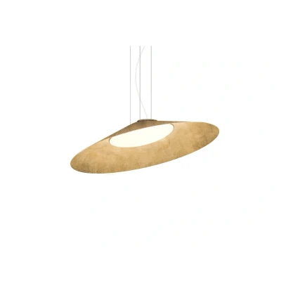 Immagine di kdln Lampada LED a sospensione Kate, placcata oro, 3.000 K, Ø 90 cm