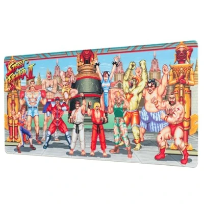 Immagine di Grupo Erik: Tappetino mouse Street Fighter XXL, base antiscivolo, 100% waterproof e con rifiniture di qualità, 80 x 35 cm, Gadget