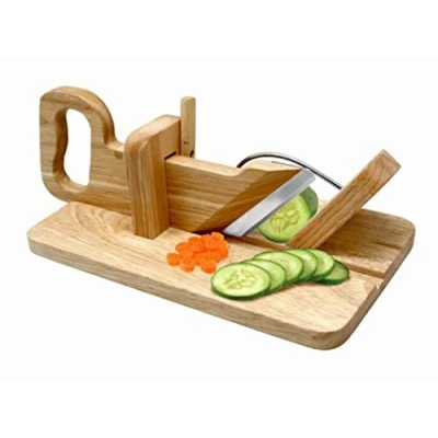 Immagine di Nerthus FIH 235 Tagliare Le Salsicce, Fatte di Legno, con Arco Sicurezza in Acciaio Inossidabile, 17.5x29.5x13 cm