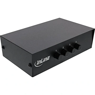 Immagine di InLine® Commutatore AV manuale a 4 porte, 3 x RCA IN/Out