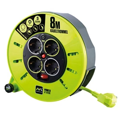 Immagine di Luceco Masterplug CMG08164SL PX Avvolgicavo da Interni, 8 m, 3000 W, 230 V