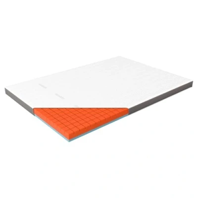 Immagine di Genius eazzzy Premium Cube Topper 200 x cm, altezza 9 coprimaterasso ergonomico 2 in 1 con lato solido e morbido, rivestimento rete traspirante, passanti angolari