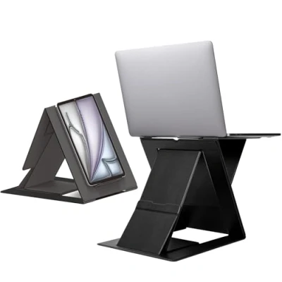 Immagine di MOFT Z Scrivania invisibile e sottile, supporto portatile per laptop con angoli regolabili, compatibile la maggior parte dei computer portatili, Nero