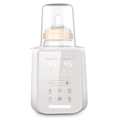 Immagine di Vuxava Scaldabiberon Portatile 8 in 1, Sterilizzatore e Scaldapappa, Display LCD, Timer, Luce Notturna, Controllo Temperatura, per Casa Auto
