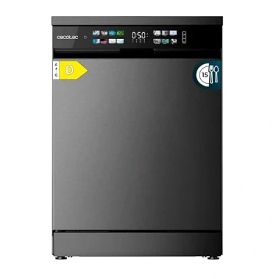 Immagine di Cecotec Lavastoviglie da incasso Bolero Aguazero 6210 Dark D. 60cm, 15 coperti, Classe D, Display Color, Terzo vassoio, 14programmi, Dual Zone, Aquastop elettronico, Vassoio regolabile, AutoClean