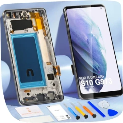 Immagine di ARSSLY per Samsung Galaxy S10 LCD Display, G973 SM G973F G973U G973W G9730 6.1&quot; Schermo Touchscreen Digitazer Assembly Sostituzione con Riparazione Kit (Nero Cornice)