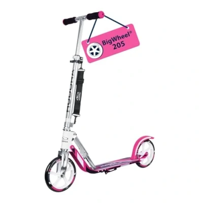 Immagine di HUDORA BigWheel 205 Pure Scooter, Monopattino per bambini e adulti, Scooter a partire dai 6 anni, City Roller fino 100 kg, Pieghevole regolabile in altezza