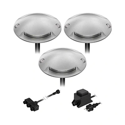 Immagine di ledscom.de Lampada da terra a LED Bunda, 2 luci, per esterni, transitabile, bianco caldo, set 3