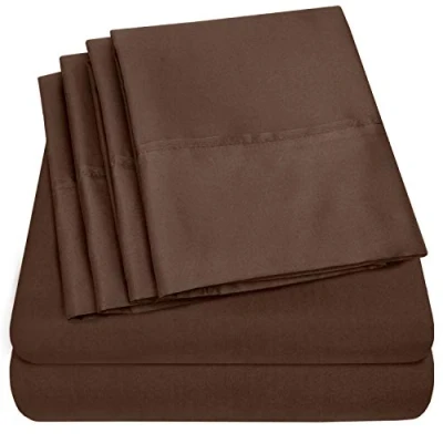 Immagine di Queen Sheets Set di lenzuola per letto matrimoniale, 6 pezzi, collezione Supreme, in microfibra spazzolata fine, con tasca profonda, 2 federe extra, grande valore, colore: