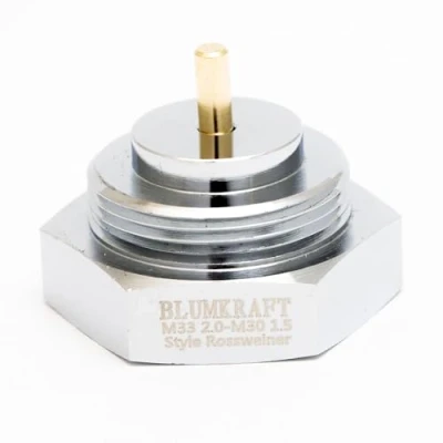 Immagine di BLUMKRAFT Adattatore Radiatori Raccordo ROSSWEINER M33x2 a M30 x 1.5 per termostato/testa termostatica M30x1.5 maschio
